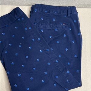 Tommy Hilfiger Navy Sailboat Print Chino Pants Women’s Size 16